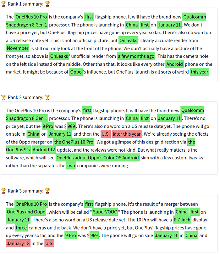 3 summary examples