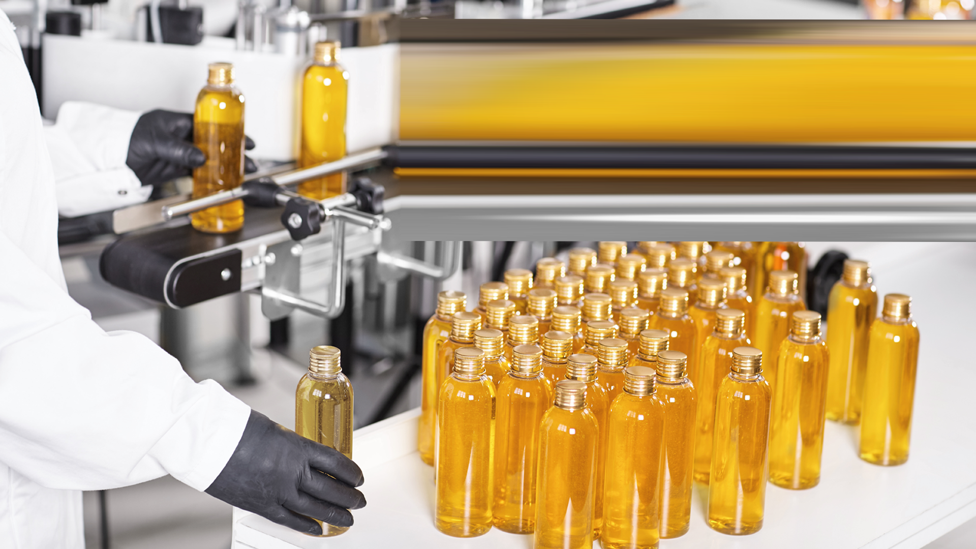 Research, science, innovation, technology, automation and production. Process of producing medicine