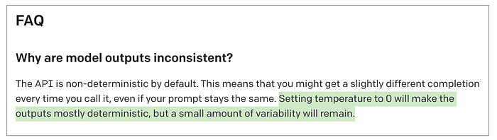 FAQ Why are model outputs inconsistent
