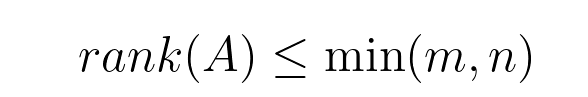 Rank of a matrix