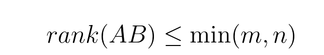Rank of the product of two matrices