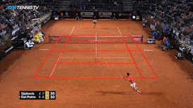 Tennis court animation line detection bad example