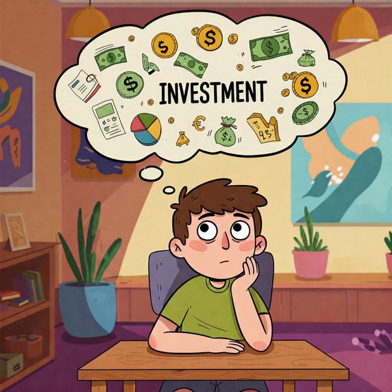 boy thinking of investments