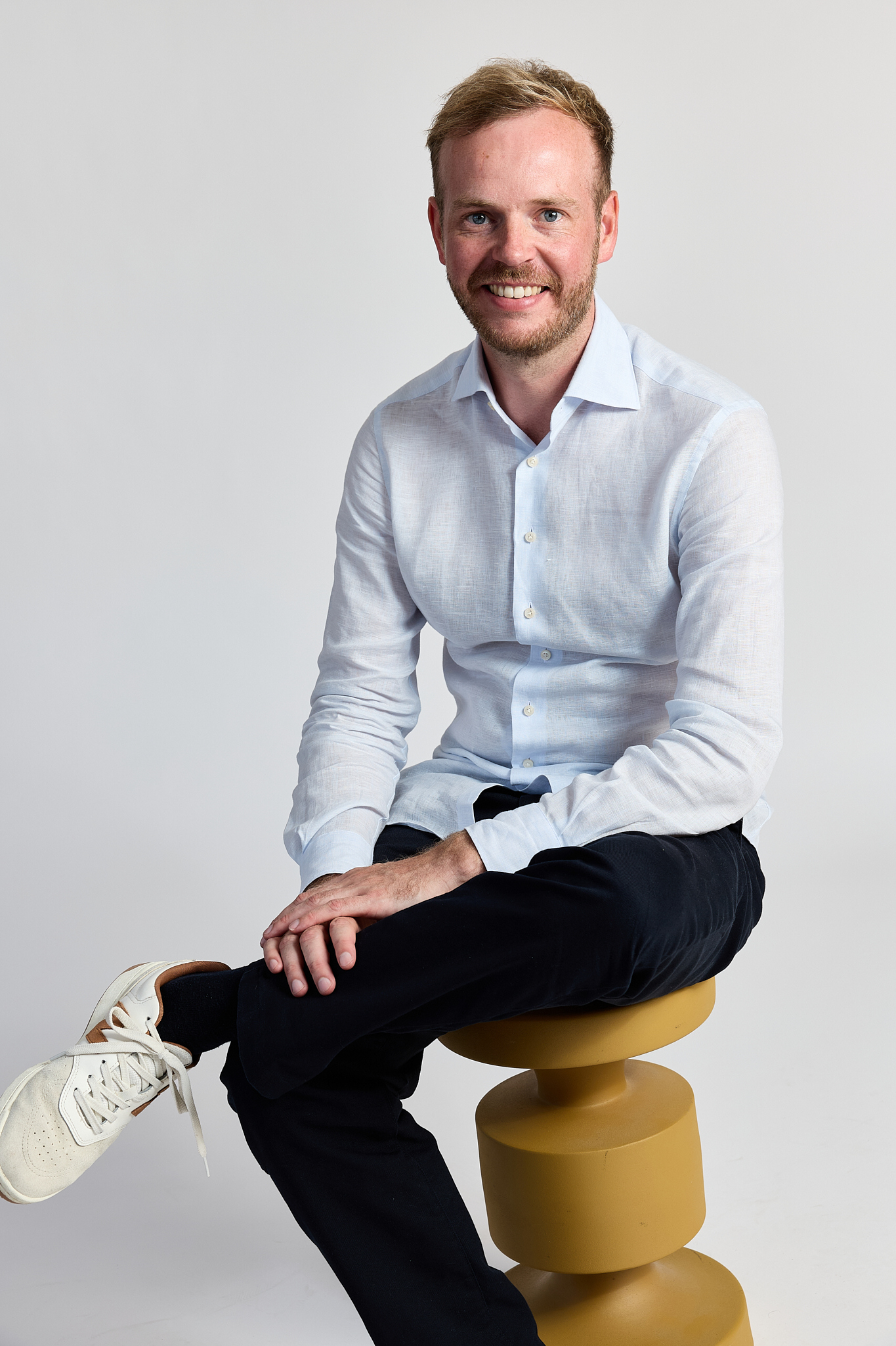 Jeffrey Hagen on a chair at ML6