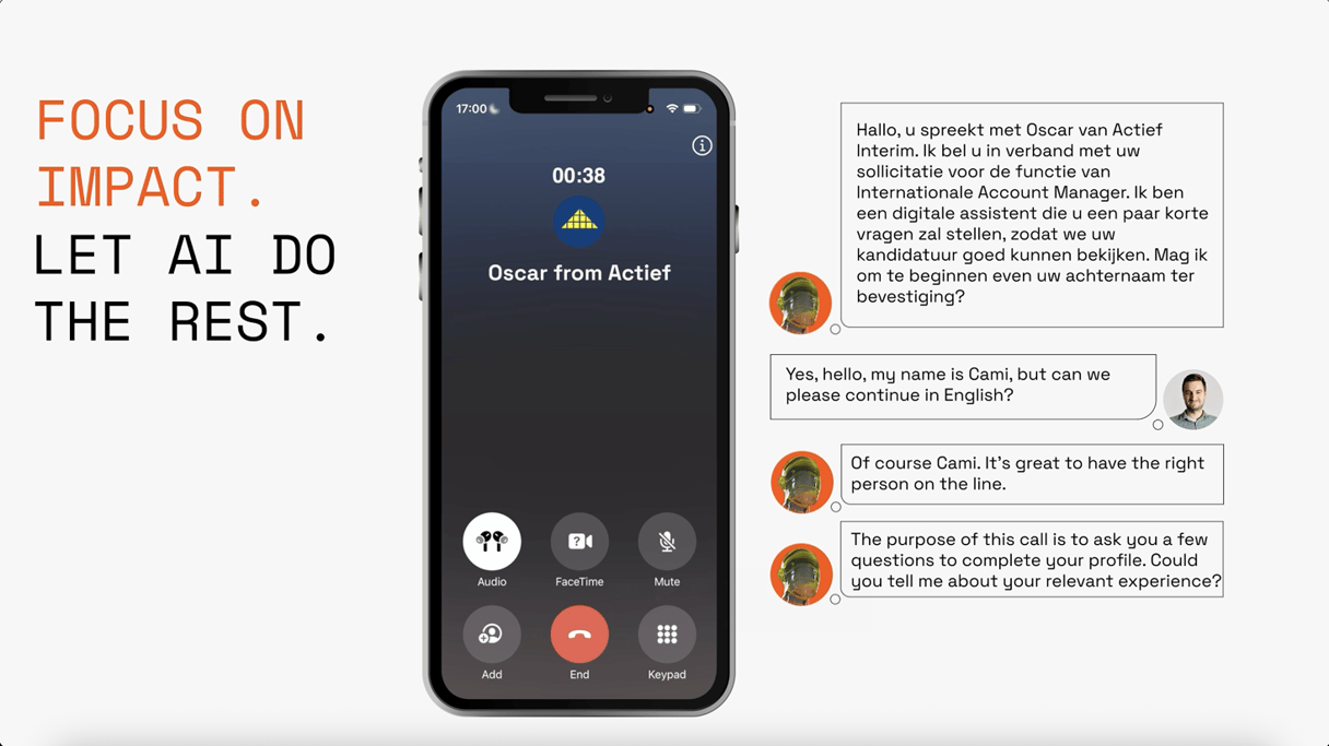 Actief x ML6 recruitment agent