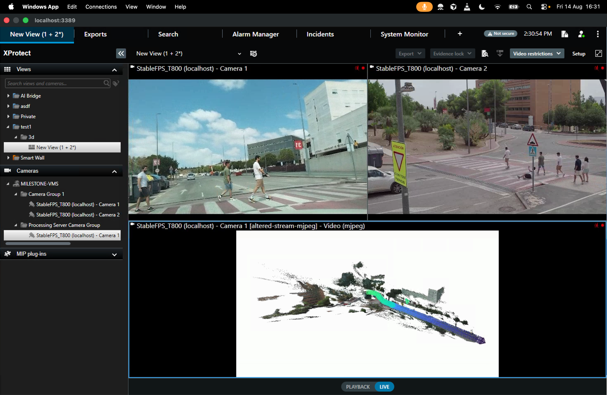 Milestone Smart Client video management system