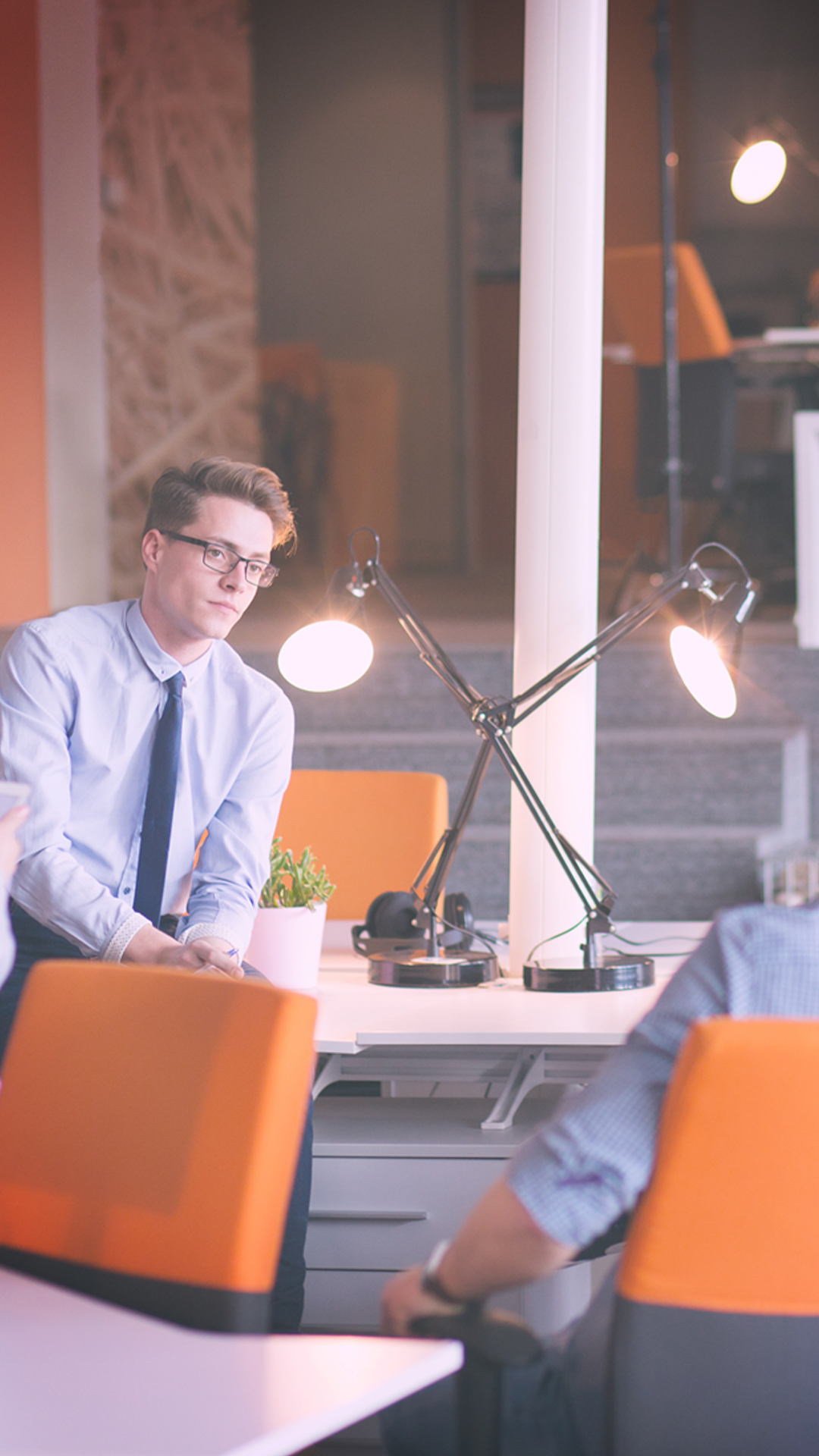Young Business Team At A Meeting at modern office building