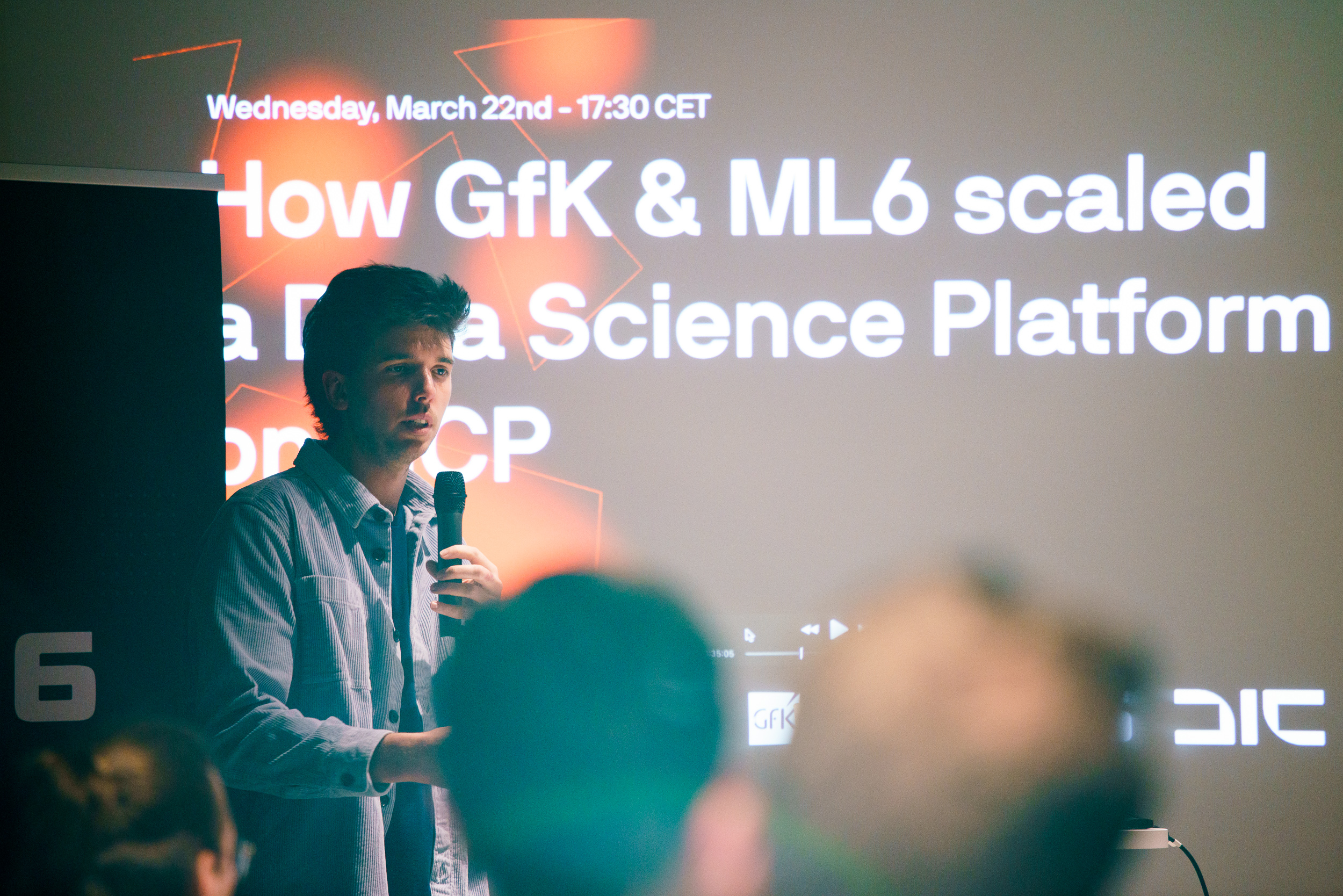 Robbe presenting at the GFK event in Berlin