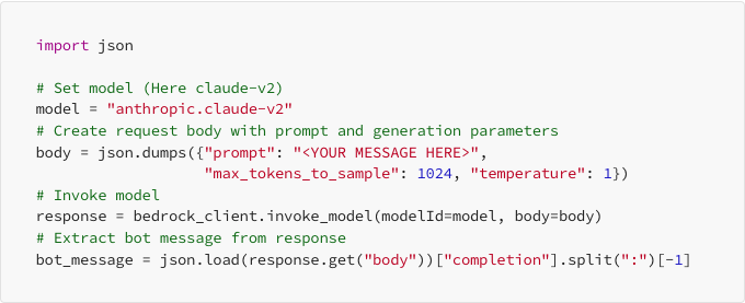 Creating a Chatbot with Amazon Bedrock